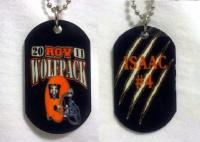 Football League Dog Tags Ordered for Teammates and Parents.